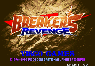 Breakers Revenge title screen for Neo Geo